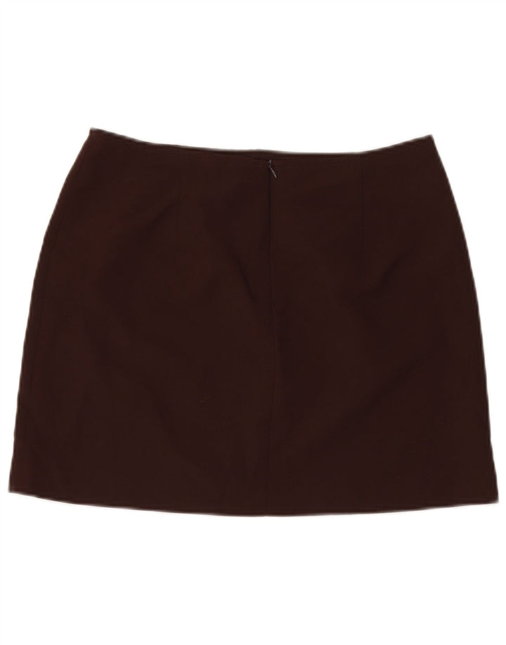 Zara Femme Mini Jupe EU 42 Large W32 Marron
