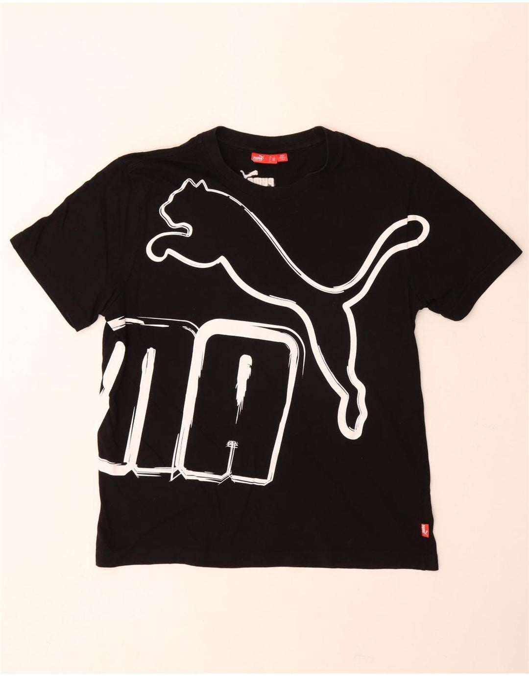 Puma T-shirt graphique pour hommes, grand, noir, coton