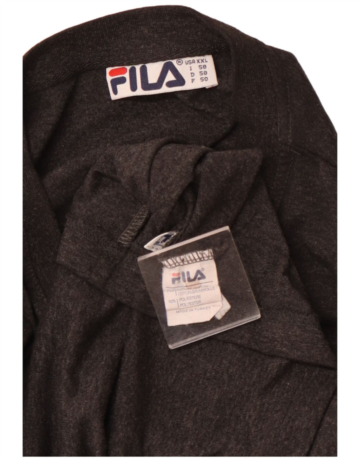 FILA T-Shirt Graphique Homme 2XL Gris Coton