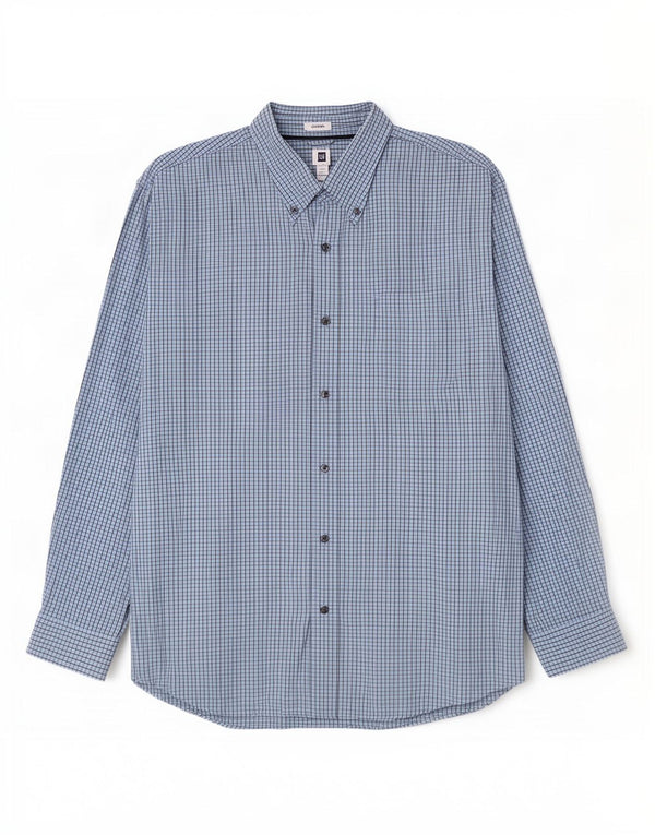 Gap Chemise coupe classique pour homme 2XL en coton vichy bleu