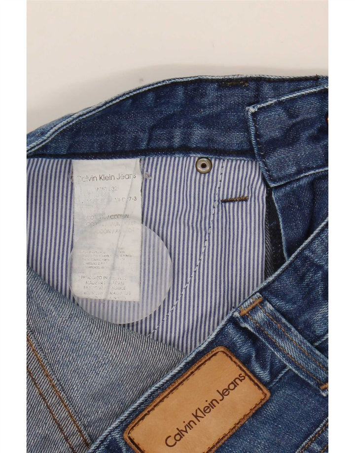 Calvin Klein Jean Slim Femme W30 L32 Bleu Coton