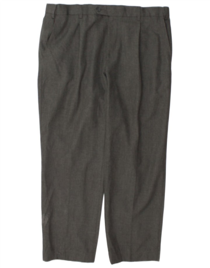 Marks & Spencer Pantalon de costume coupe classique pour homme W38 L29 Gris Polyester