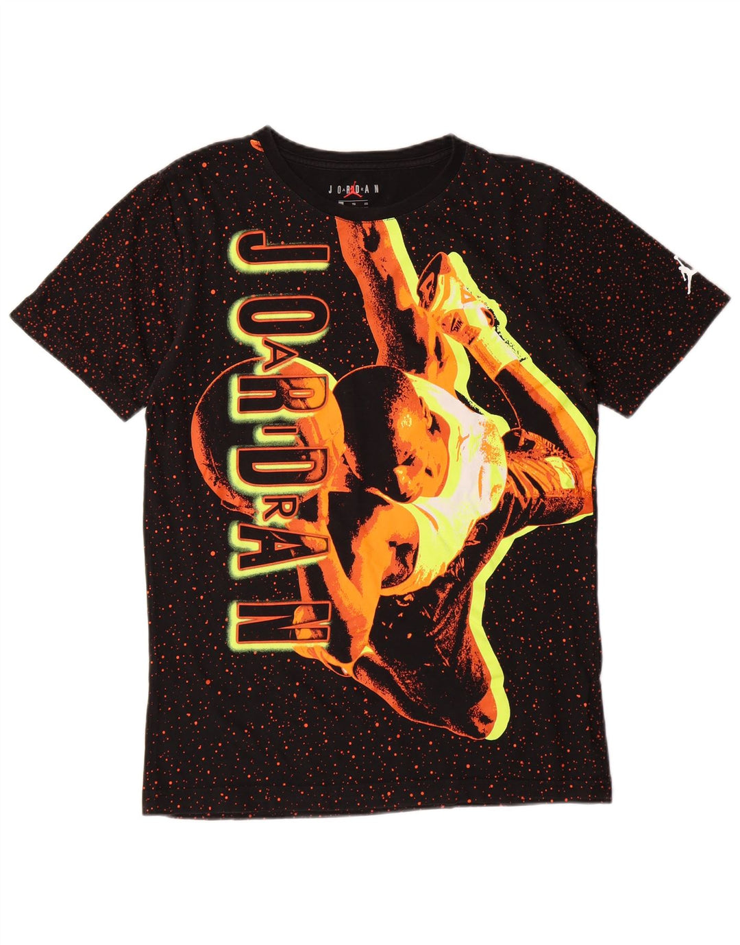 JORDAN T-shirt graphique pour garçon 13-14 ans XL en coton à pois noir