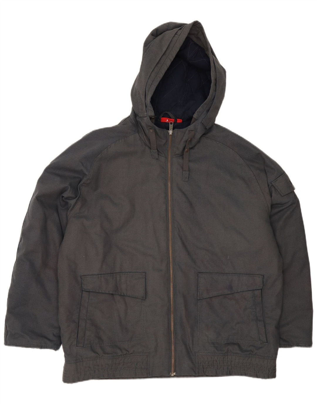 Puma Veste coupe-vent à capuche pour homme UK 40 Large Gris Coton