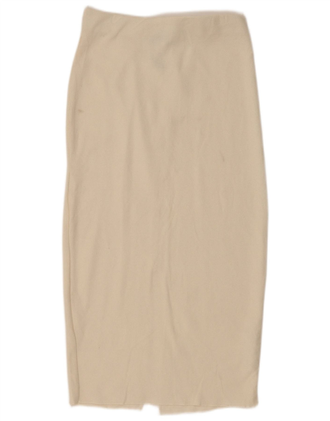 Zara Femme Jupe Midi Small W26 Coton Blanc Cassé