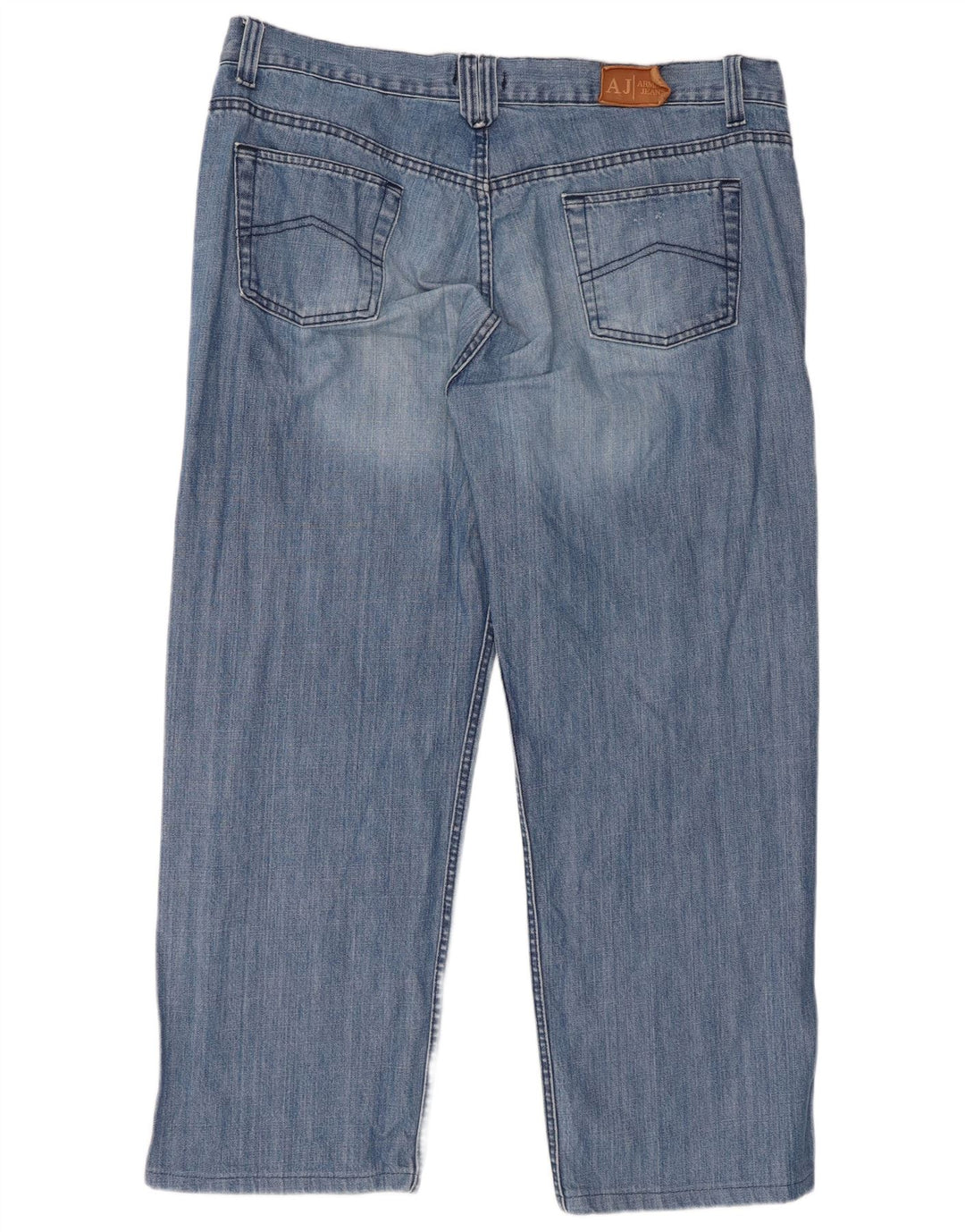 ARMANI Jean Droit Homme W40 L28 Bleu Coton