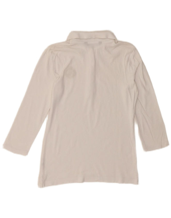 Ralph Lauren Polo à manches 3/4 pour femme UK 8 Small Blanc