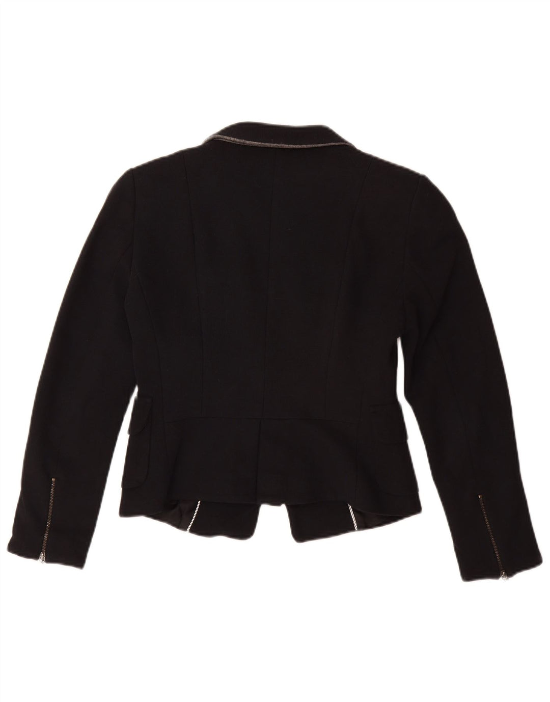 ZARA Femme 1 Bouton Blazer Veste UK 12 Moyen Noir