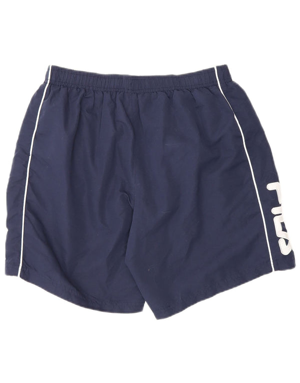 Fila Short de sport graphique garçon 13-14 ans XL bleu marine polyester
