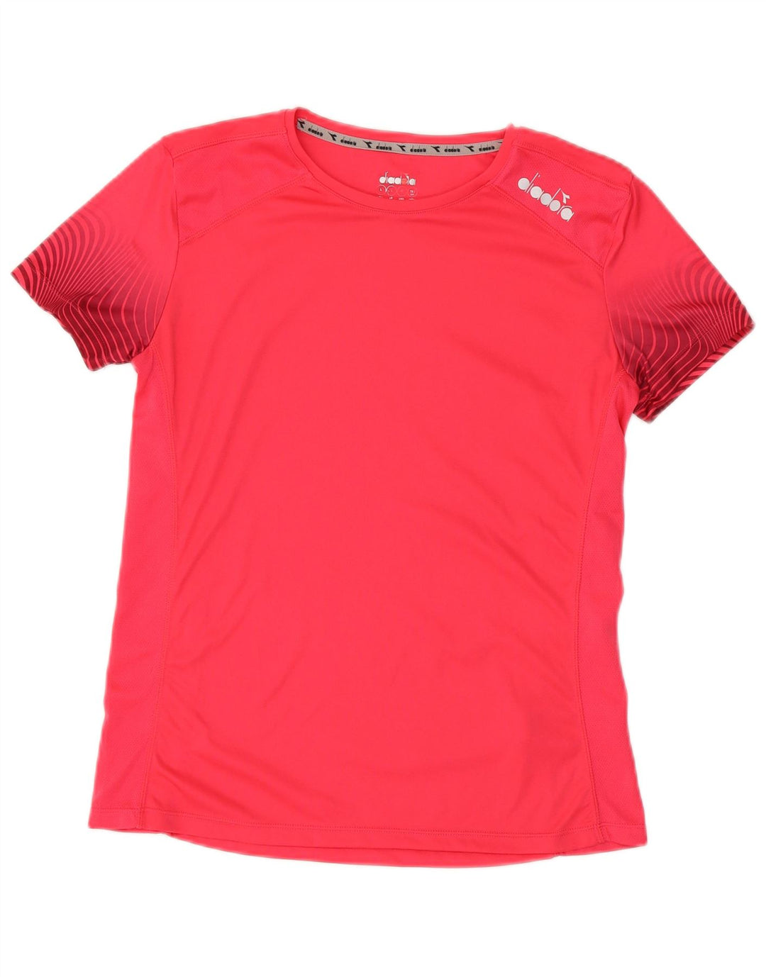 Diadora T-Shirt Femme Top UK 14 Large Rose Polyester