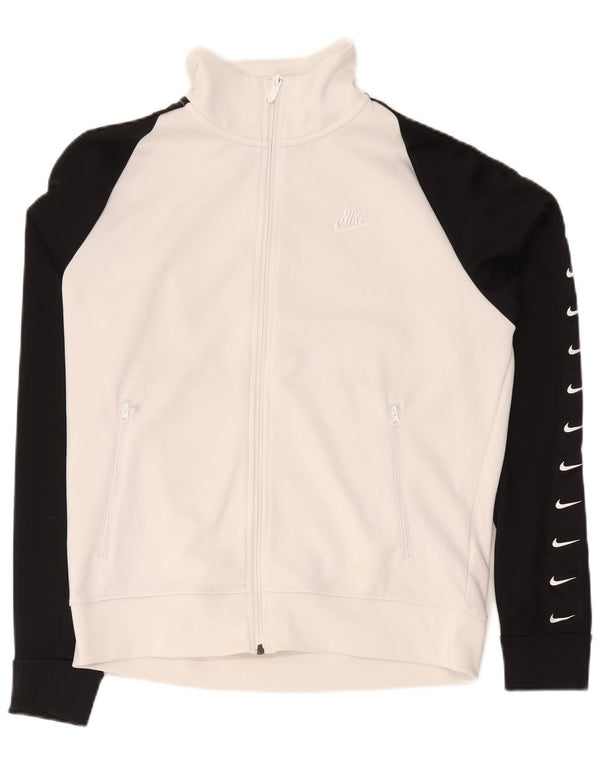 Nike Veste de survêtement graphique pour homme en polyester color block blanc moyen