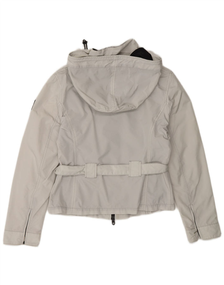 REFRIGIWEAR Womens Hooded Rain Jacket UK 14 Large White Polyamide