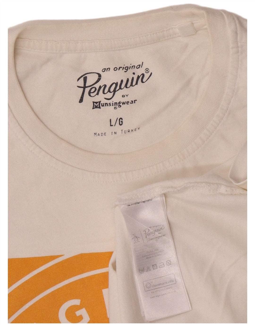 Penguin T-Shirt Graphique Homme Grand Blanc Coton