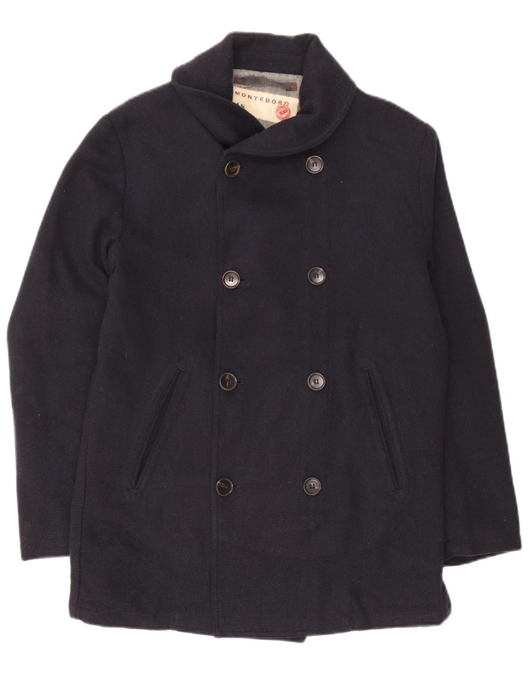 Montedoro Caban Homme IT 48 Laine Bleu Marine Moyen