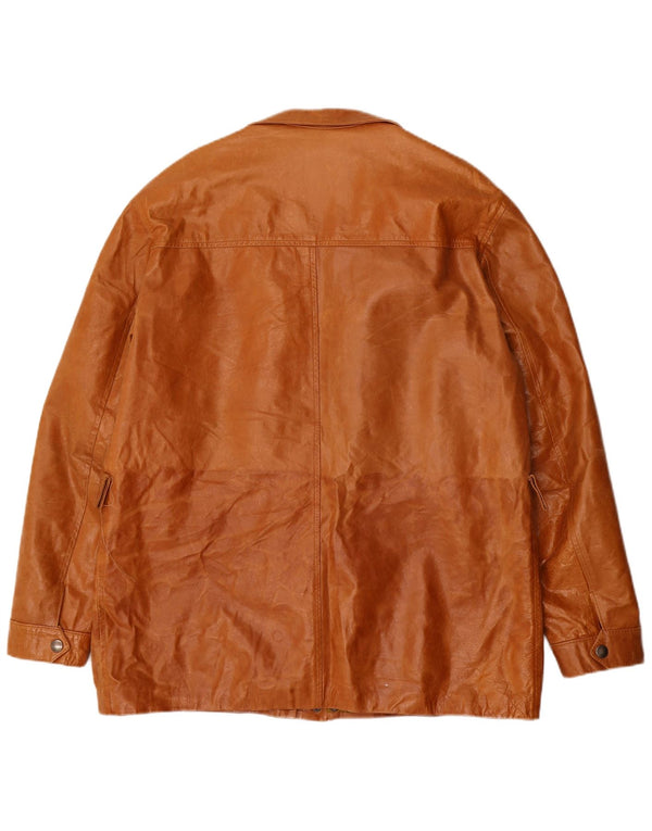 veste en cuir homme vintage UK 42 XL Cuir Marron