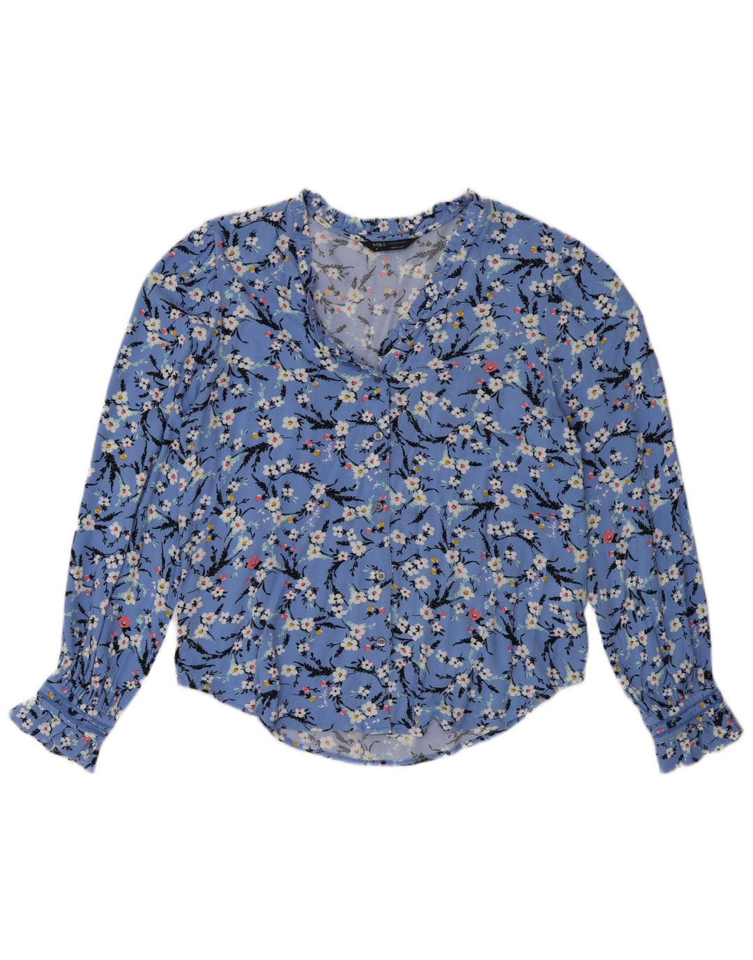Marks & Spencer Chemisier surdimensionné pour femme UK 8 Petit Bleu Floral