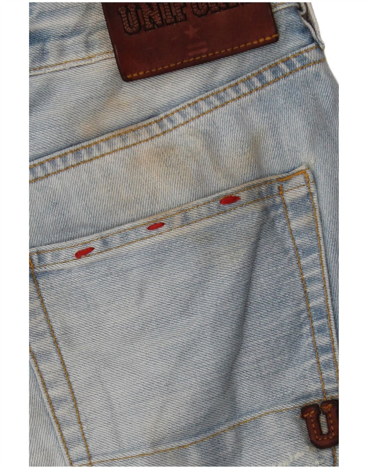 Uniforme Short en jean vieilli pour homme W30 en coton bleu moyen