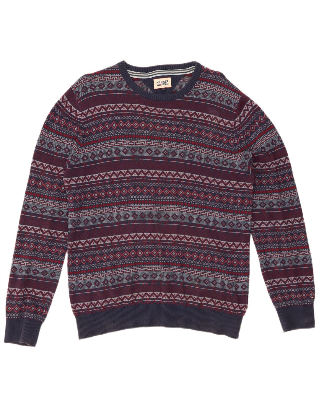 TOMMY HILFIGER Pull Col Rond Homme Bleu Marine Moyen Fair Isle