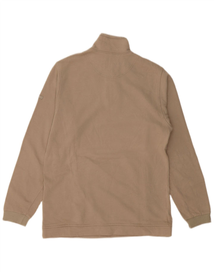Champion Sweat-shirt à col zippé pour homme Grand coton beige