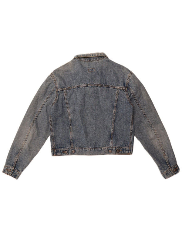 veste en denim femme vintage UK 16 Grand Bleu