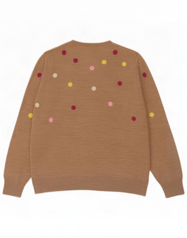 Marks & Spencer Pull col rond pour femme UK 18 XL Marron tacheté