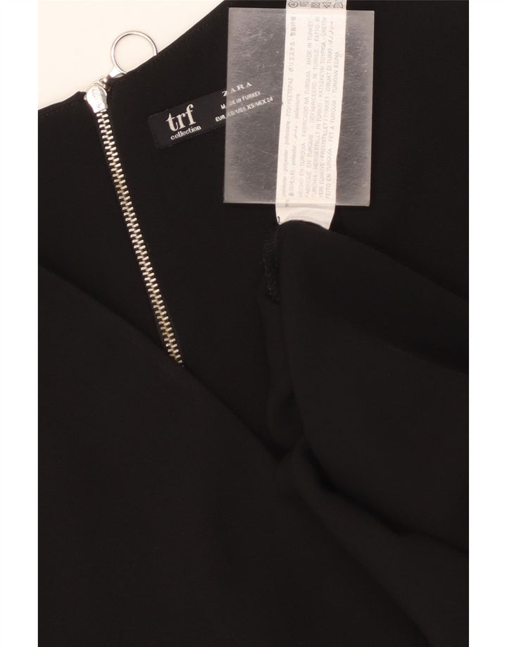 Zara Femme Robe Tente UK 6 XS Noir Polyester