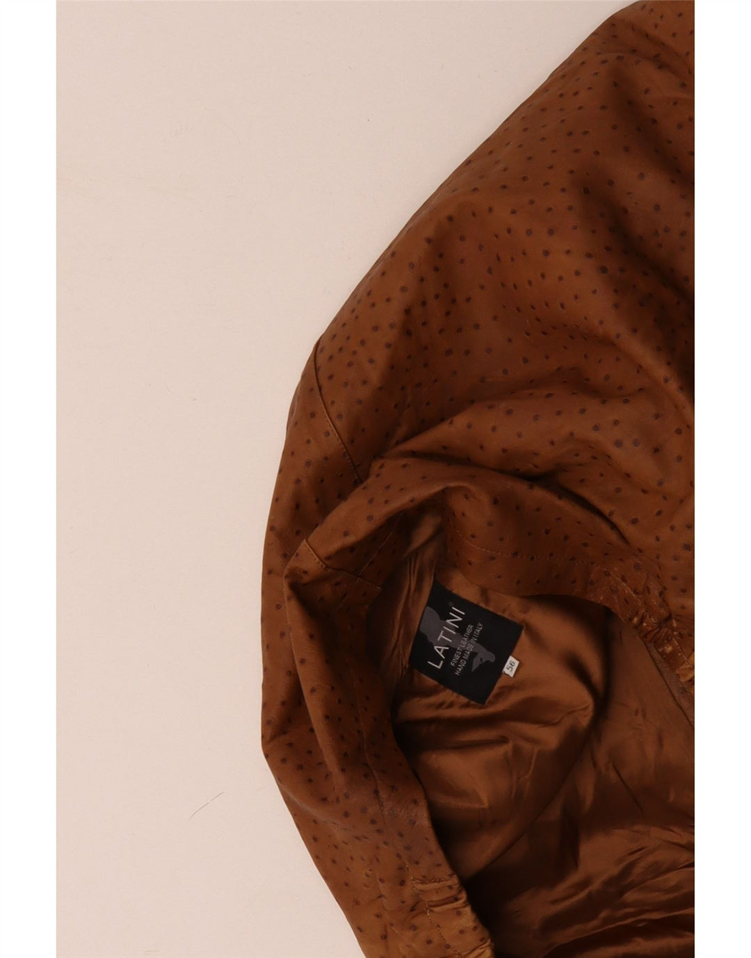 VINTAGE Gilet en cuir homme IT 56 3XL marron tacheté