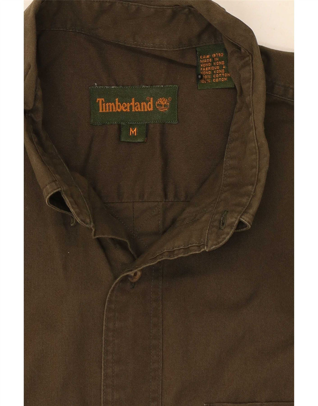 Timberland Chemise Homme Kaki Moyen Coton
