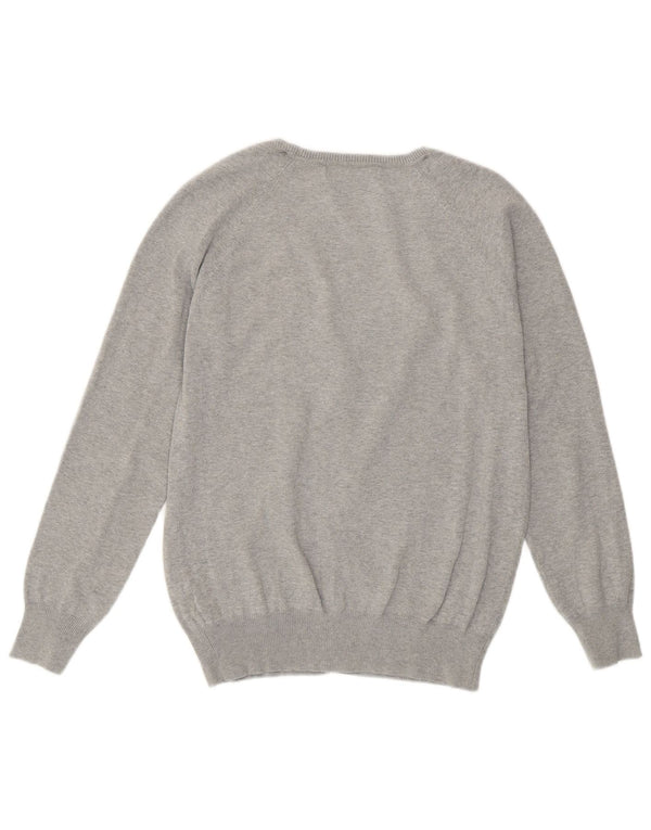 Zara Cardigan col en V pour femme UK 18 XL Coton gris