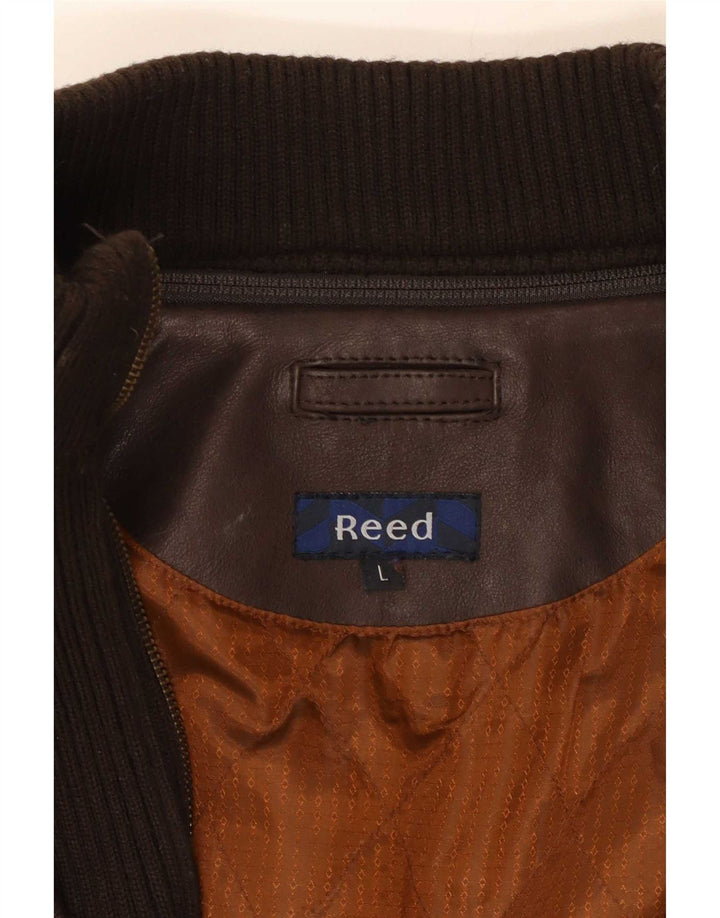 Reed Veste en cuir pour homme UK 40 Large Marron