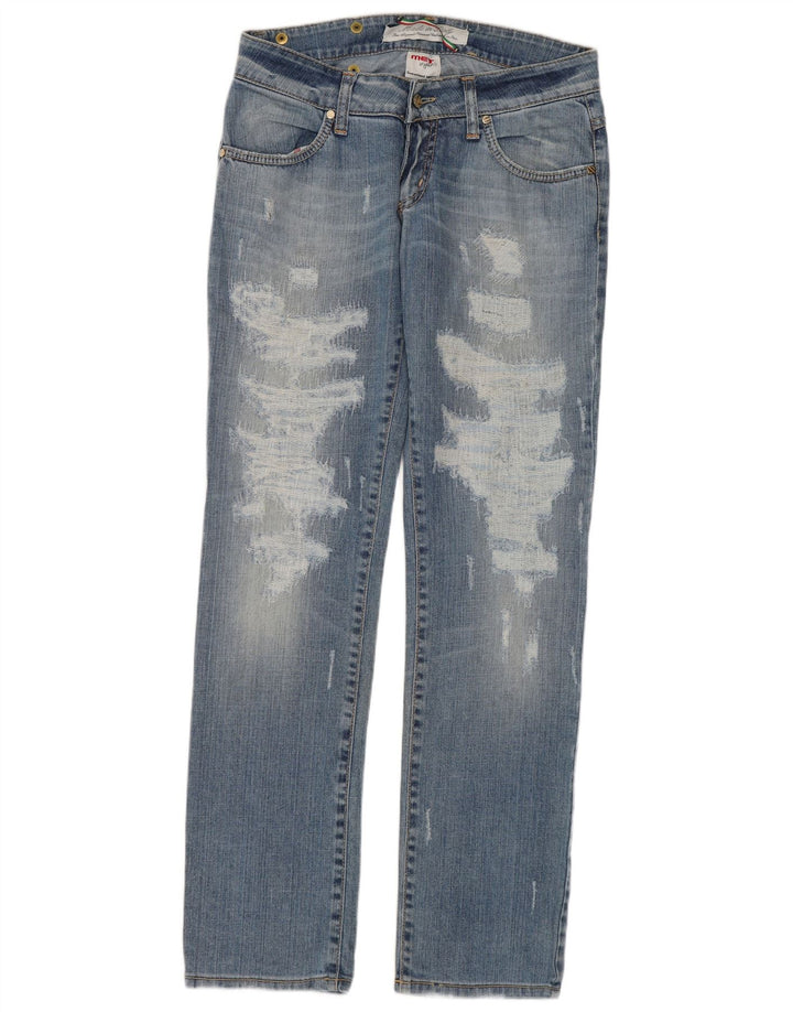 MET Jean droit vieilli femme W28 L31 bleu coton