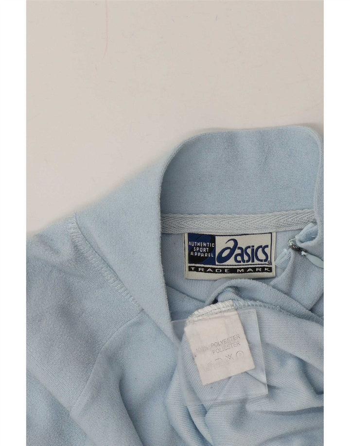 Asics Pull polaire à col zippé pour femme UK 12 Bleu moyen Polyester