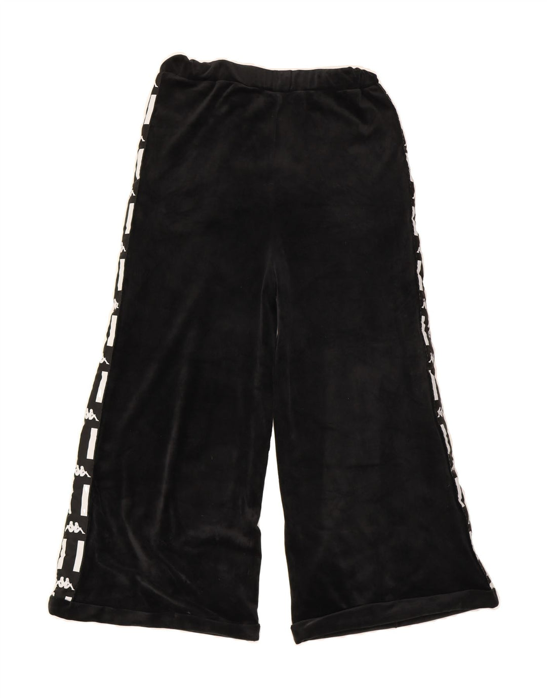 KAPPA Womens Capri Graphic Tracksuit Trousers UK 10 Small  Black Polyester Vintage Kappa and Second-Hand Kappa from Messina Hembry 