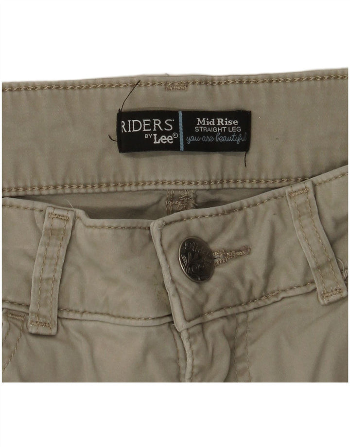 LEE Pantalon décontracté droit Riders taille moyenne pour femme W30 L28 Beige