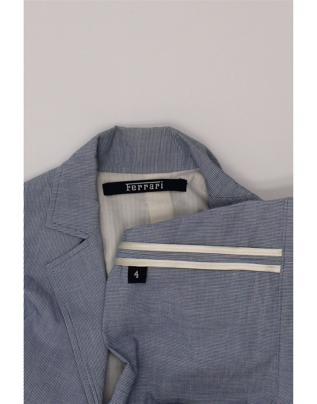 Ferrari Veste blazer à 2 boutons pour garçon 3-4 ans Bleu à fines rayures