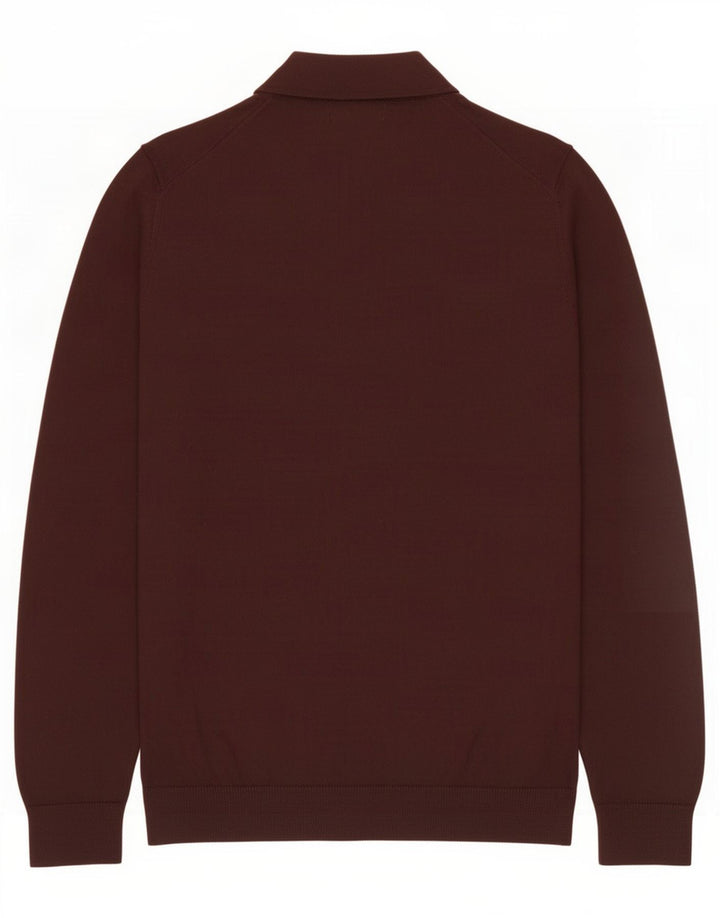 Pull Cardigan Zara Homme Bordeaux Moyen