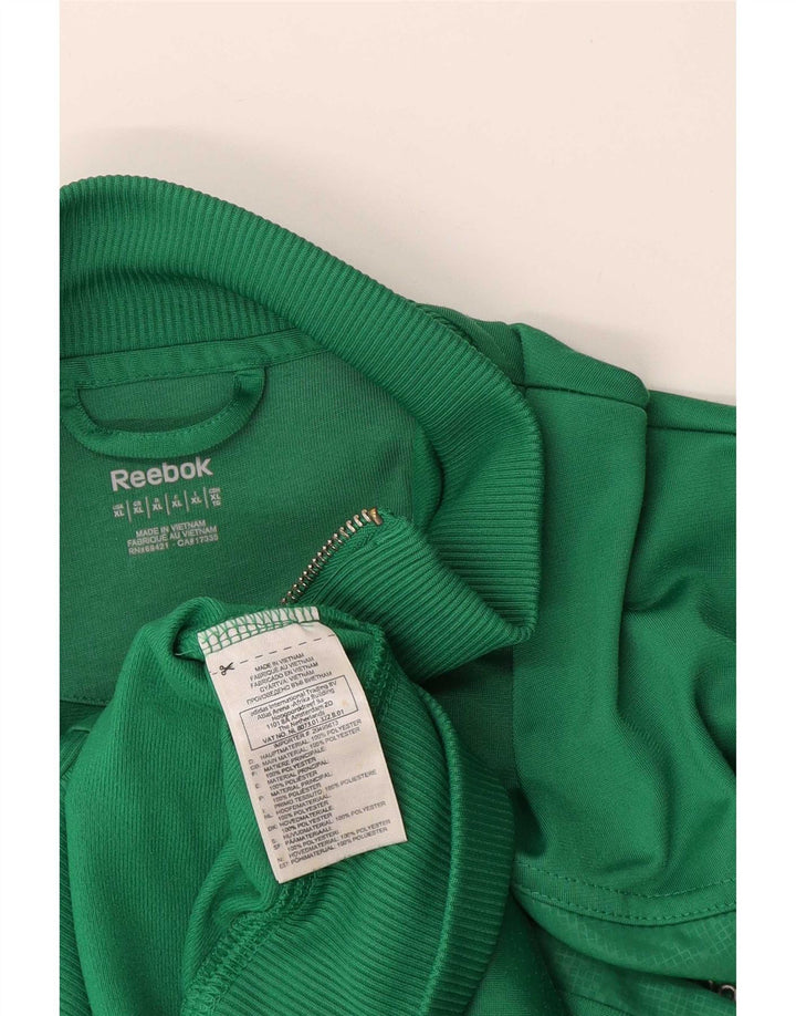 Reebok Veste de survêtement pour homme XL Vert Polyester