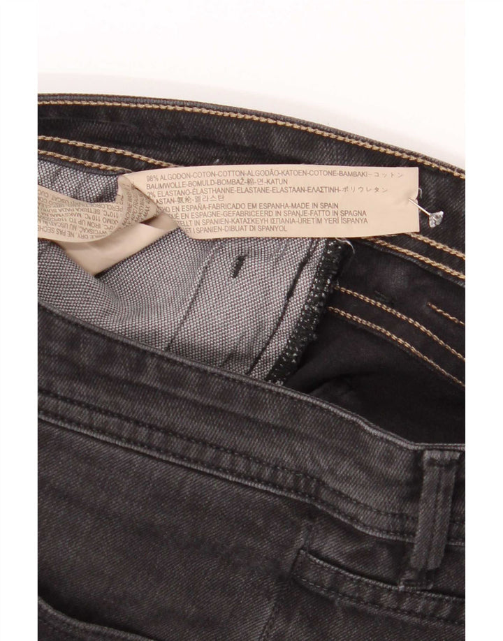 Massimo Dutti Jean slim pour homme EU 42 Large W32 L30 Gris Coton