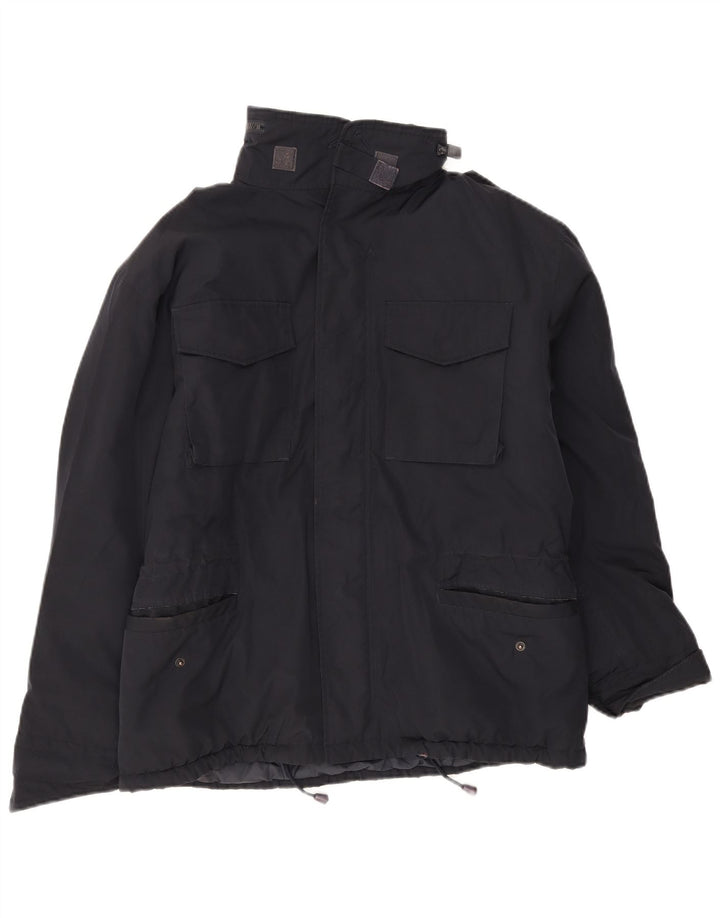 Alberto Aspesi Veste matelassée militaire pour homme UK 36 Small Noir