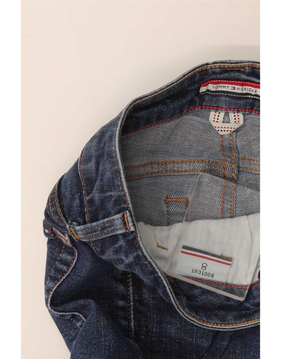 Tommy Hilfiger Jean bootcut pour femme US 8 Medium W32 L26 Bleu