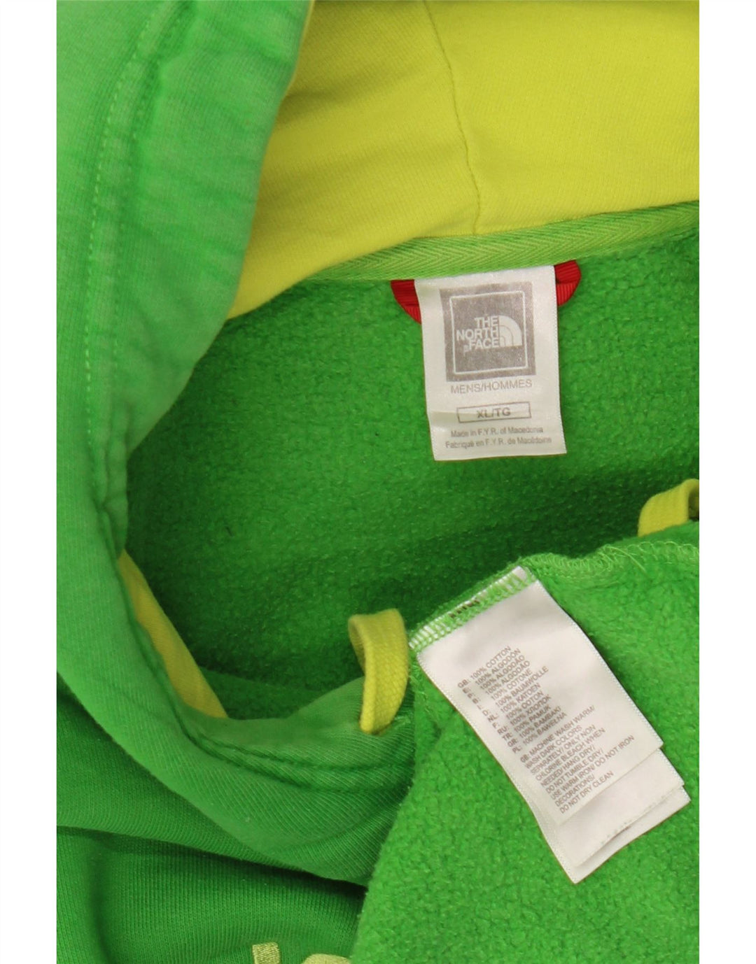 THE NORTH FACE Pull à capuche graphique pour homme XL en coton vert