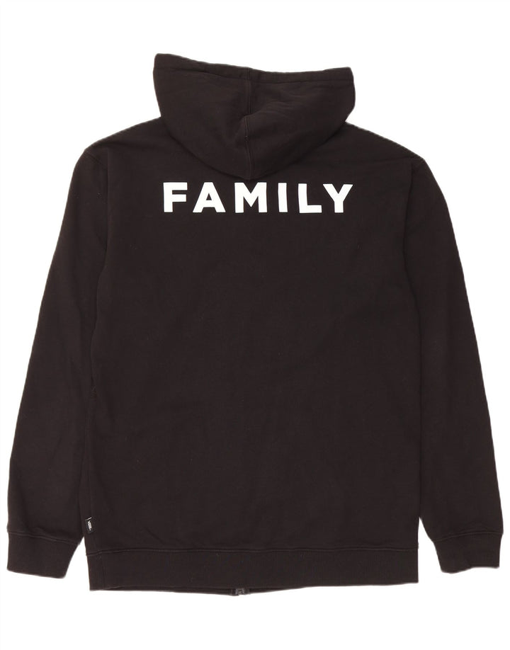 Vans Pull à capuche zippé graphique pour hommes Grand coton noir