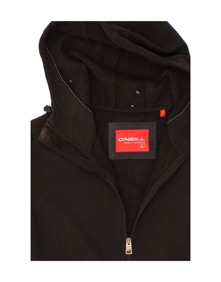 O'NEILL Womens Hooded Windbreaker Jacket UK 16 Large Black Polyester Vintage O'Neill and Second-Hand O'Neill from Messina Hembry 