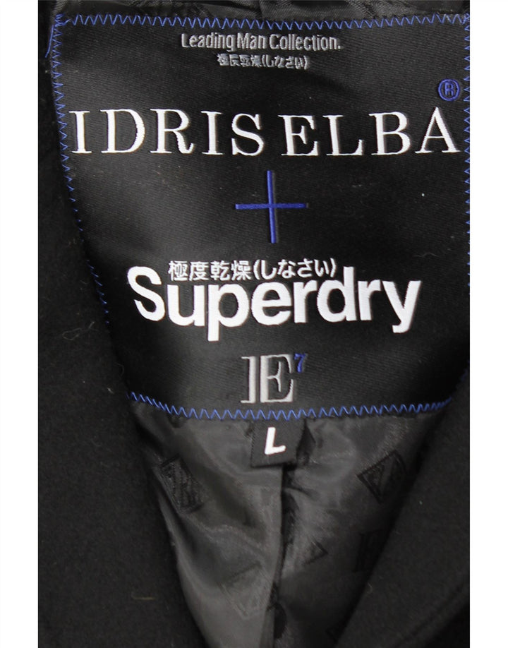 SUPERDRY Manteau Homme UK 40 Large Laine Noire