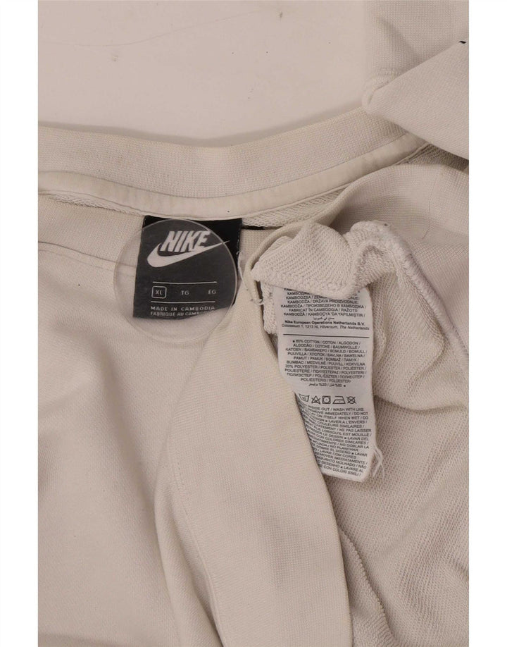 Nike Sweat-shirt graphique pour homme XL en coton blanc