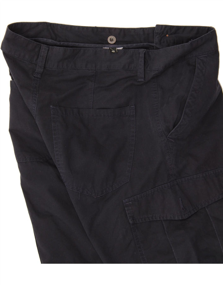 DACK'S Mens Cargo Shorts IT 48 Medium W32 Navy Blue Cotton Vintage Dack's and Second-Hand Dack's from Messina Hembry 