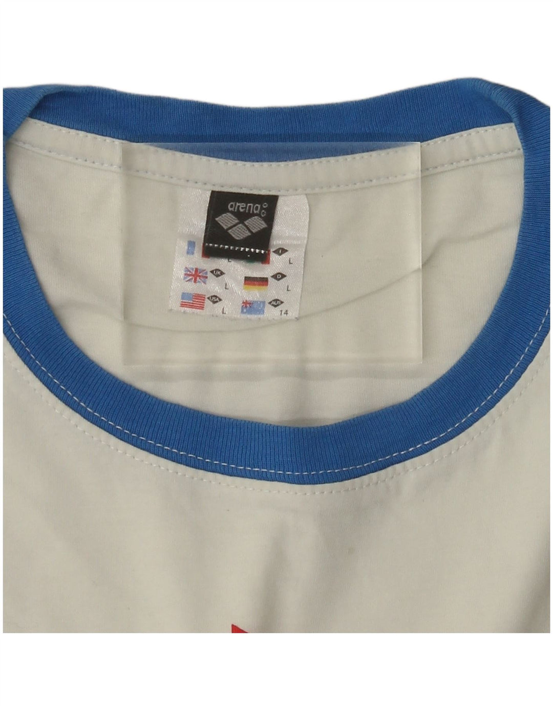 ARENA T-Shirt Graphique Femme UK 14 Large Blanc