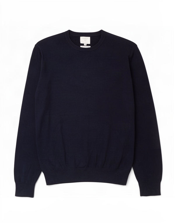 Marks & Spencer Pull à col rond pour homme 2XL en coton bleu marine