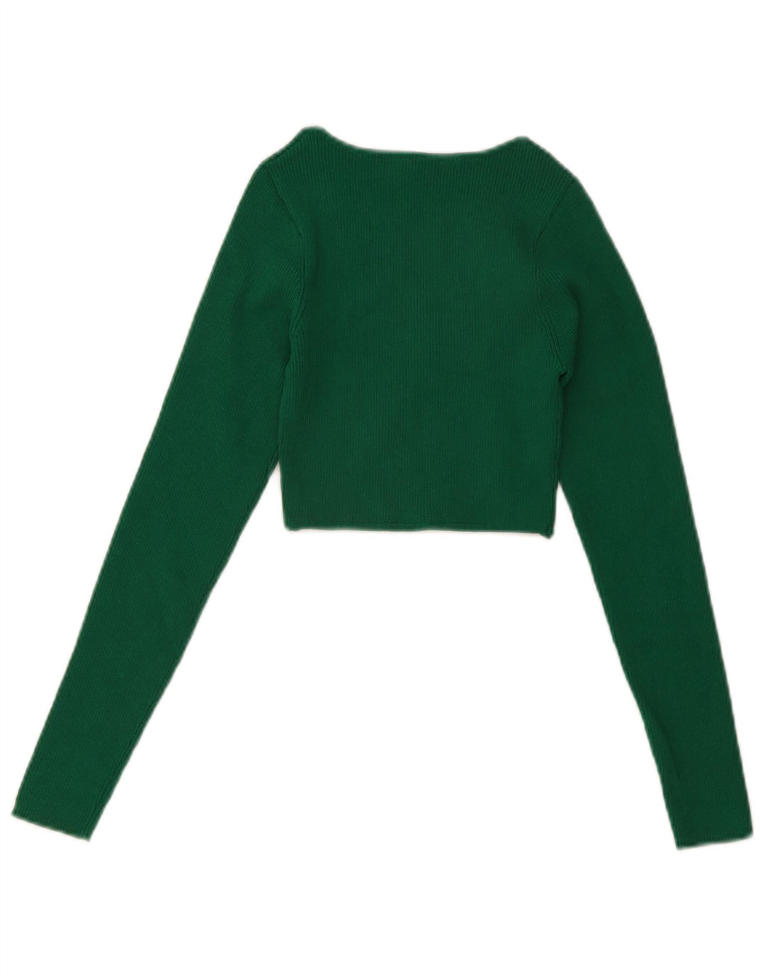 Zara Haut court à manches longues pour femme UK 8 Small Vert