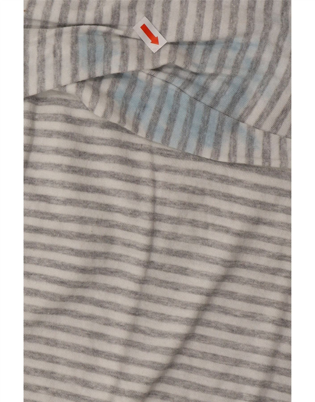 QUIKSILVER Haut court surdimensionné à manches longues pour femme UK 44 Gris moyen rayé